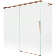 Parawany nawannowe - Mexen Rox L parawan nawannowy 2-skrzydłowy rozsuwany 160 + 75 x 150 cm, transparent, różowe złoto - 8C9L-160-075-60-00 - miniaturka - grafika 1