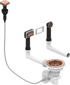 Syfony - Syfon ALVEUS MONARCH SYFON POP-UP ODPŁYW OKRĄGŁY PRZELEW HALB RAMKA BLASZKA MERCEDES miedź PVD (1144851) - miniaturka - grafika 1