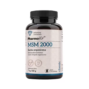 Pharmovit Classic MSM 2000 Siarka Organiczna Proszek 150 g - Nutrikosmetyki - miniaturka - grafika 1