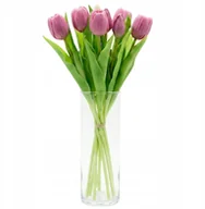 Sztuczne kwiaty - Saska Garden BUKIET 7 TULIPANÓW JASNO FIOLETOWYCH 31CM - miniaturka - grafika 1
