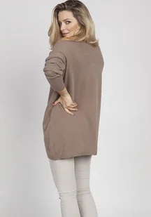 Dzianinowa bluza, SWE169 mocca MKM - Bluzy damskie - miniaturka - grafika 1
