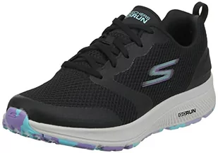 Skechers Damskie trampki GO Run CONSISTENT z czarnego materiału/lawendowego wykończenia, rozmiar 8, Czarne tekstylne, lawendowe wykończenie, 41 EU - Trampki damskie - miniaturka - grafika 1