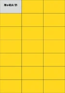 Etykiety do drukarek - Etykiety samoprzylepne 70x42 ŻÓŁTE - miniaturka - grafika 1