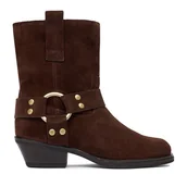 Botki damskie - Botki Badura EO-25FW109 Brązowy - miniaturka - grafika 1