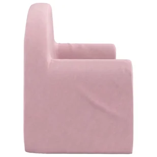 2-osobowa kanapa dla dzieci, różowa miękki plusz Lumarko! - Sofy i kanapy - miniaturka - grafika 5