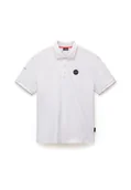Koszulki męskie - polo uomo napapijri e-badge np0a4ida 2061 white heron - miniaturka - grafika 1