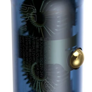 Baseus ładowarka samochodowa USB / USB Typ C 65 W 5 A SCP Quick Charge 4.0+ Power Delivery 3.0 ekran LCD + kabel USB Typ C - USB Typ C szary (TZCCKX-0G) - Ładowarki samochodowe - miniaturka - grafika 7