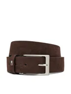 Paski - Tommy Hilfiger Pasek Męski Layton 3.5 Nubuck AM0AM13754 Brązowy - miniaturka - grafika 1