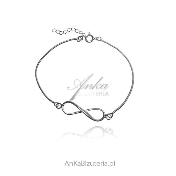 ankabizuteria.pl Wyjątkowa bransoletka srebrna ze znakiem nieskończon