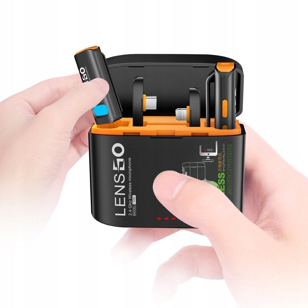 2x Mini Mikrofon Bezprzewodowy 50m 2w1 Usb-c + Iphone Lightning Android Ios / 528c