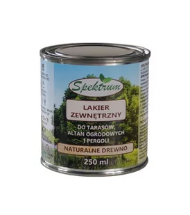 Lakier zewnętrzny do tarasów, płotów, pergoli SPEKTRUM "Naturalne drewno" (bezbarwny) 250ml - Oczka wodne - miniaturka - grafika 1