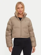 Kurtki damskie - Calvin Klein Jeans Kurtka puchowa J20J223577 Beżowy Relaxed Fit - miniaturka - grafika 1