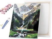 Malowanie po numerach - Malowanie po numerach Górski Potok - Krajobraz / beliart - miniaturka - grafika 1
