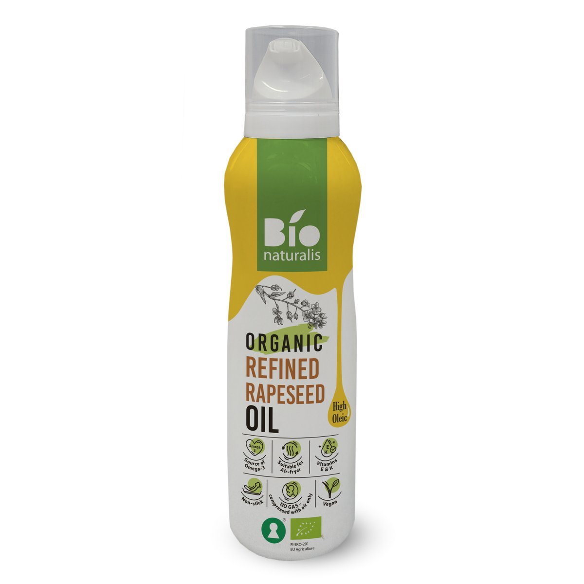 Ekko Olej rzepakowy (spray) tłoczony na zimno omega-3 200 ml Bio - oliwa lub olej