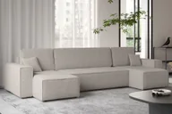 Narożniki - Sofa w kształcie U Best narożnik tkanina Abriamo ciemnobeżowy - miniaturka - grafika 1