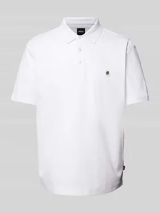 Koszulka polo o kroju slim fit z naszywką z logo model ‘Parris’ - Koszulki męskie - miniaturka - grafika 1