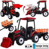 Pojazdy elektryczne dla dzieci - Duży TRAKTOR elektryczny na akumulator dla dziecka przyczepa łyżka PA0320 - miniaturka - grafika 1