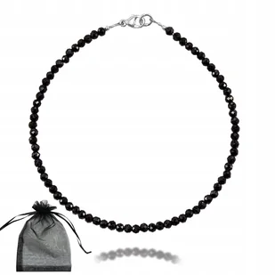 Bransoletka na nogę CZARNY TURMALIN Srebrne zapięcie dł 23cm - Bransoletki Bransoletka na nogę CZARNY TURMALIN Srebrne zapięcie dł 23cm - Bransoletki - miniaturka - grafika 1