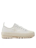 Trampki damskie - Calvin Klein Jeans Trampki Lugged Hybrid Laceup Ml Mtr YW0YW01505 Biały - miniaturka - grafika 1