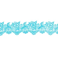 Dodatki do ciast w proszku - Koronka Na Tort 15 Niebieska Z Masy Cukrowej - miniaturka - grafika 1