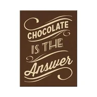 Dekoracje domu - Art Nostalgic 14312 Word Up Chocolate IS The Answer Magnet, 8 x 6 cm 14312 - miniaturka - grafika 1