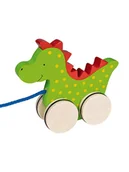 Zabawki zręcznościowe - Goki Zabawka w kolorze zielonym do ciągnięcia - 12 m+ - miniaturka - grafika 1