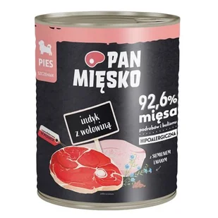 Pan Mięsko karma mokra dla szczeniąt indyk z wołowiną 800g - Mokra karma dla psów - miniaturka - grafika 1