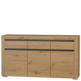 Komoda RRK-1 Arizona Restol Dąb Artisan, Antracyt - Komody - miniaturka - grafika 1