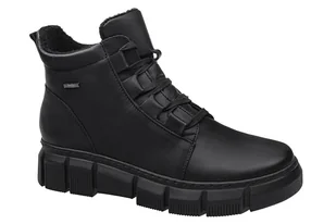 Trzewiki Botki HELIOS Komfort 523 2-011 Czarne ocieplane na Haluksy - Botki damskie - miniaturka - grafika 1