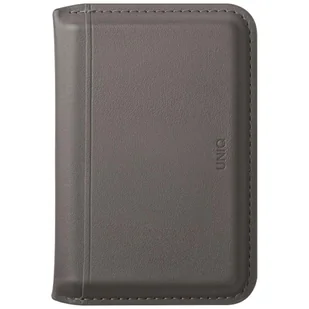 Magnetyczny portfel RFID UNIQ Lyden DS stojak na telefon szary - Telefony stacjonarne - miniaturka - grafika 1