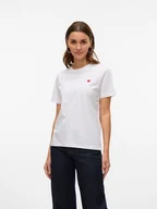 Koszulki i topy damskie - Vero Moda Koszulka w kolorze białym - miniaturka - grafika 1