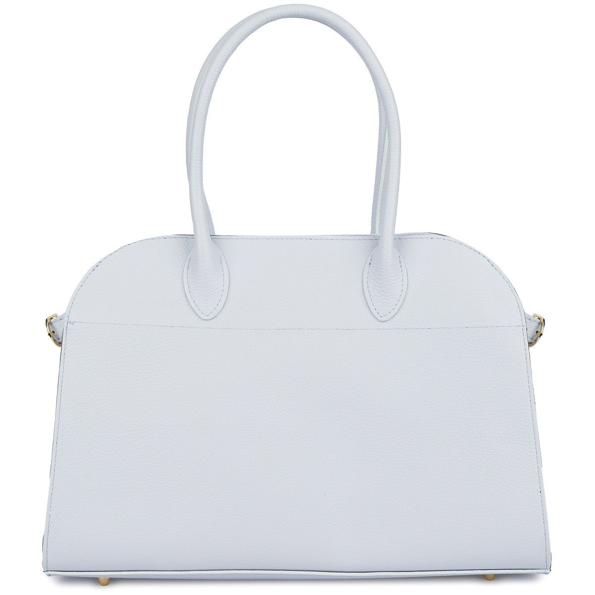 Torebka skórzana damska klasyczna pojemna A4 skóra włoska Beltimore niebieska W21