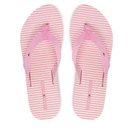 Klapki i japonki damskie - Japonki Tommy Hilfiger Th Ithaca Stripe Summer Sandal FW0FW09192 Różowy - miniaturka - grafika 1