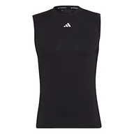 Koszulki sportowe męskie - adidas Tf Sl Tee Tank Top, męski, czarny, L, czarny, L - miniaturka - grafika 1