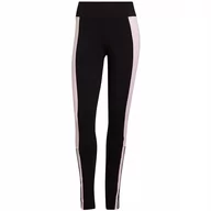 Legginsy - Legginsy damskie adidas Essentials Colorblock czarno-różowe GS6325 M - miniaturka - grafika 1