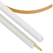 Kanały kablowe - Listwa z gumą LSM 8/9 biała 1,15 m - miniaturka - grafika 1