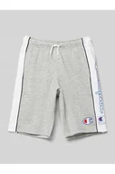 Spodnie sportowe damskie - Bermudy o kroju regular fit z nadrukiem z logo - Champion - miniaturka - grafika 1