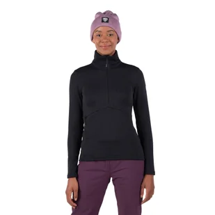 Bluza Rossignol W Blackside Fleece HZ czarna - XS - Bluzy narciarskie - miniaturka - grafika 1