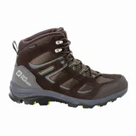 Buty trekkingowe męskie - Buty męskie górskie Jack Wolfskin VOJO 3 TEXAPORE MID M dark brown / lime - 48 - miniaturka - grafika 1