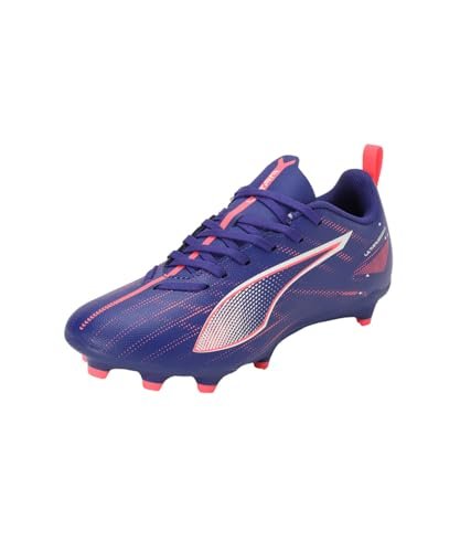 PUMA Unisex Ultra 5 Play Fg/Ag Jr buty piłkarskie dla dzieci, Lapis Lazuli PUMA biały zachód słońca poświata, 5 UK