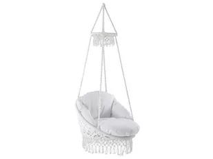 Fotel wiszący VIVERE Deluxe Macrame, ecru, 152x81x81 cm - Fotele ogrodowe wiszące - miniaturka - grafika 1