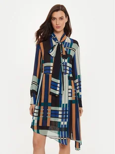 Sisley Sukienka koszulowa 4YBMLV065 Kolorowy Regular Fit - Sukienki - miniaturka - grafika 1