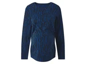 Bluzki ciążowe - esmara® Koszulka ciążowa z biobawełną z długim rękawem (Niebieski, M(40/42)) - miniaturka - grafika 1