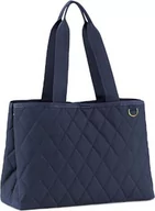 Torby i wózki na zakupy - Torba Shopper Classic L granatowa pikowana - miniaturka - grafika 1