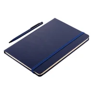 Notesy i bloczki - Zestaw notes z długopisem Abrantes, granatowy - miniaturka - grafika 1