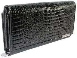 Portfel Damski Jennifer Jones Skóra Naturalna Długi MAX Z Dodatkowym Organizerem 5199-2 RFID CZARNY 19,5 x 10 x 3,5 [cm] - Portfele - miniaturka - grafika 1