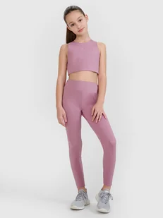 4F Legginsy sportowe z wysokim stanem dziewczęce 4F JUNIOR x Anna Lewandowska - różowe 134/140 (8-10 lat) - Spodnie i spodenki dla dziewczynek 4F Legginsy sportowe z wysokim stanem dziewczęce 4F JUNIOR x Anna Lewandowska - różowe 134/140 (8-10 lat) - Spodnie i spodenki dla dziewczynek - miniaturka - grafika 1