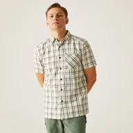 Koszule męskie - Regatta Męska Koszula z Krótkim Rękawem Mindano Viii Zielony, Rozmiar: 4XL - miniaturka - grafika 1