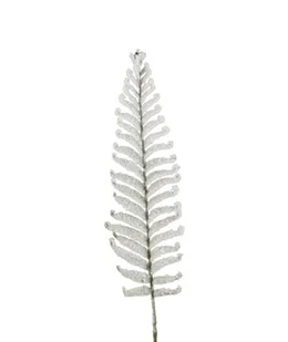 Bella Flora 01AMAZ020814 artystyczny kwiat paproć z mrozem, 80 cm, biały - Sztuczne kwiaty - miniaturka - grafika 1