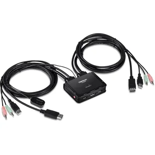 Trendnet TK-220DPI przełącznik KVM Czarny - Przełączniki KVM - miniaturka - grafika 1